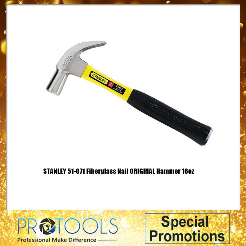 Alat berkualiti premium ditujukan untuk pembaikan berat dan . Stanley Stht5107 Stht51391 8 28mm Fiberglass Claw Hammer 16oz 450g Tukul Besi Oringinal Shopee Malaysia