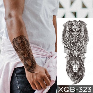Waterproof Temporary Tattoo Sticker Forest Lion Tiger Bear Flash Tattoos Women Leopard Wolf Crown Body Art Arm Fake Tato | Shopee Malaysia 320_x_320_jpg