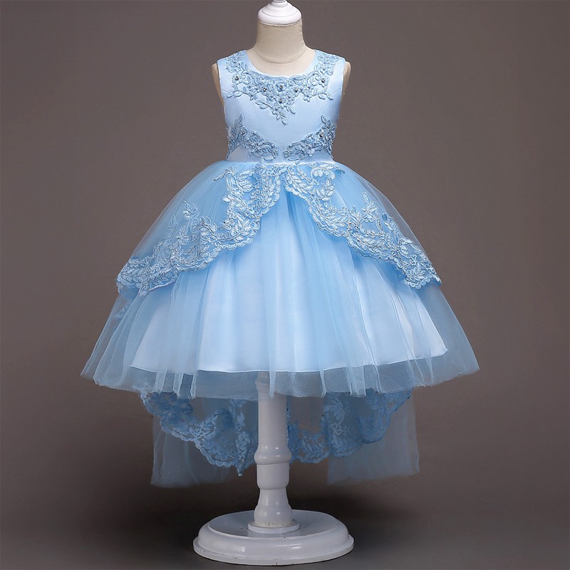 Hot Sale Girls Dress Birthday Ball Gown Party Wedding Evening Dress Girl Children Clothing Lace Princess Dress 3 14 Year Shopee Malaysia