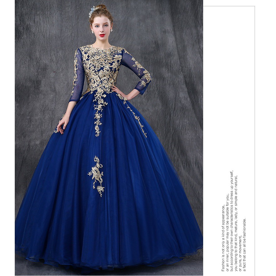 Beli gaun pengantin online terdekat di palembang berkualitas dengan harga murah terbaru 2022 di tokopedia! Beaunique Royal Blue Empire Palace Theme Baju Pengantin Luxury Wedding Gown Shopee Malaysia