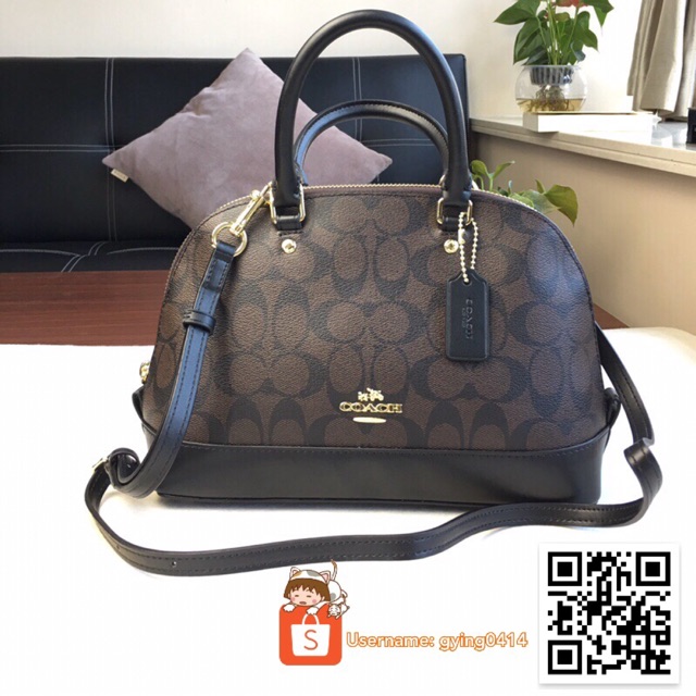 ✓ fast and free shipping . Coach F58295 Signature Mini Sierra Satchel Handbag Crossbody Brown Bag Sling Shopee Malaysia
