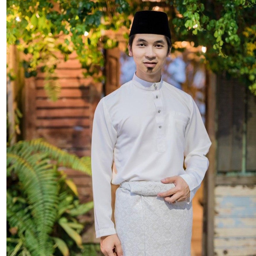 Baju melayu nikah premium off white pearl white cream modern slimfit ready stock fast . Baju Melayu Nikah Slim Fit Off White Cekak Musang Saiz S 2xl Shopee Malaysia