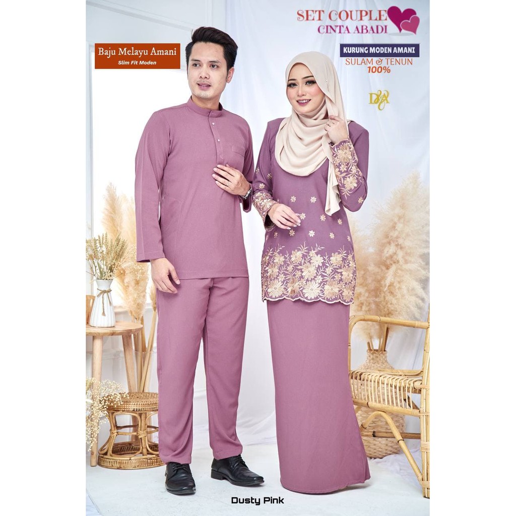 Please chat with me before ordering for stock availability design butang baju melayu corak kartun yang terbaru untuk raya. Set Couple Cinta Abadi Kurung Moden Amani Sulam Dan Tenun 100 Baju Melayu Amani Slim Fit Moden Shopee Malaysia