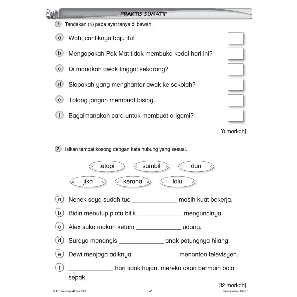 Kata hubung ❖kata hubung ialah kata yang digunakan untuk menggabungkan dua ayat tunggal atau lebih. Buku Rampaian Kssr Semakan Bahasa Melayu Tahun 3 Latihan Topikal Nota Shopee Malaysia