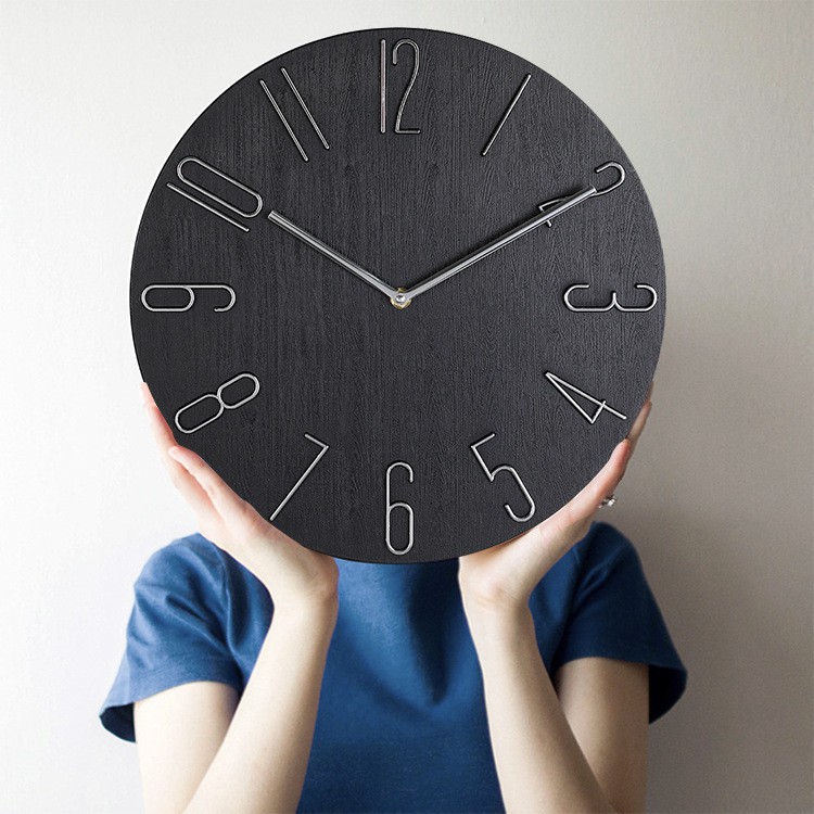 Ready Stock Wall Clock Simple Modern Design Creative Digital Nordic Brief For Living Room Watch Wood Wall Clocks Home Decor Shopee Malaysia