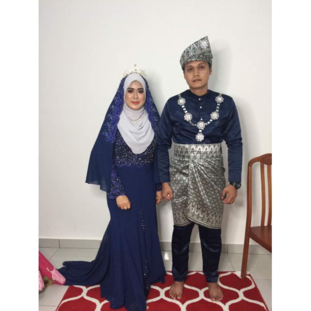 Sewaan dress rm600 shj (l+p+aksesori) bole set appointment (temujanji) di contact ☎spt di bawah : 15 Trend Terbaru Midnight Blue Baju Pengantin Songket Biru Navy Lamaz Morradean