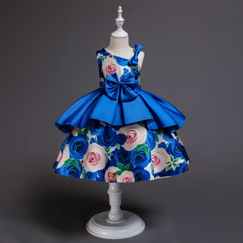 Floral Dress For Girls Dresses Kids Clothes Wedding Events Flower Girl Dress Birthday Party Costumes Children Clothing Shopee Malaysia