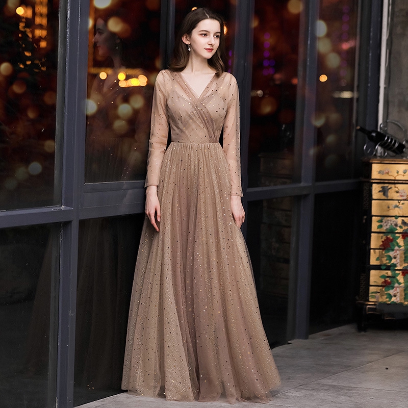 Custom Made Bridesmaid Sister Goddess Fairy Moden Dinner Party Long Dress Brown Lace Muslimah Women Dreamy Wanita Baju Girl Party Birthday Queen Wedding Maxi Dresses Shopee Malaysia