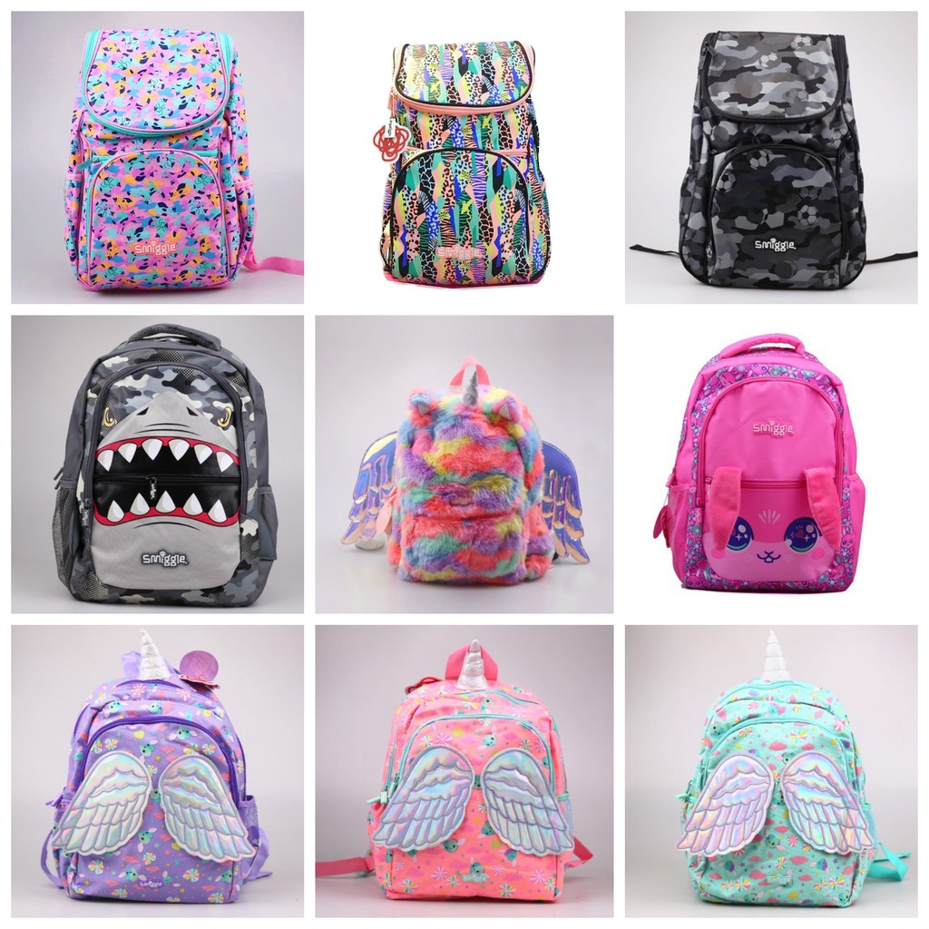 Clearance Malaysia Ready Stock Free 2 Smiggle Pencils And Paper Bag Smiggle Backpack Large Size With Top Cover Shopee Malaysia