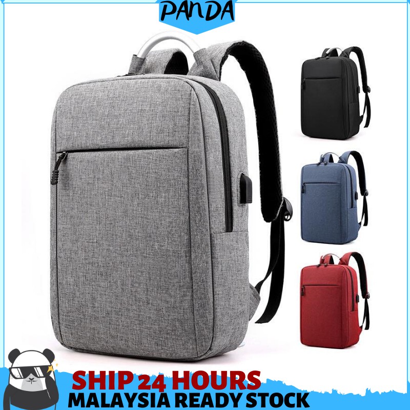 Psb61 Pandashop Readystock Malaysia 15inch Laptop Backpack Aluminium Handle Men Backpack Men Canvas Beg Bag Lelaki Shopee Malaysia