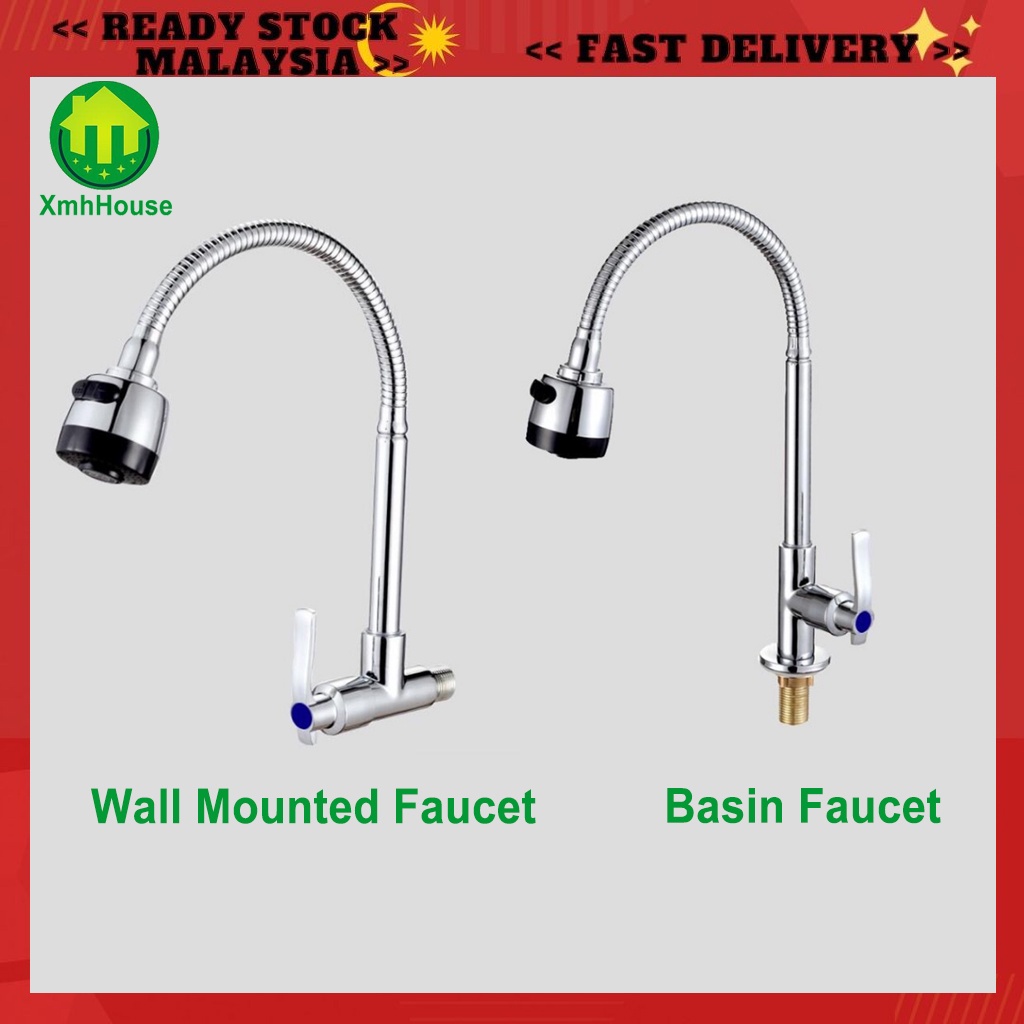 Malaysia ready stock premium quality kitchen faucet double flexible