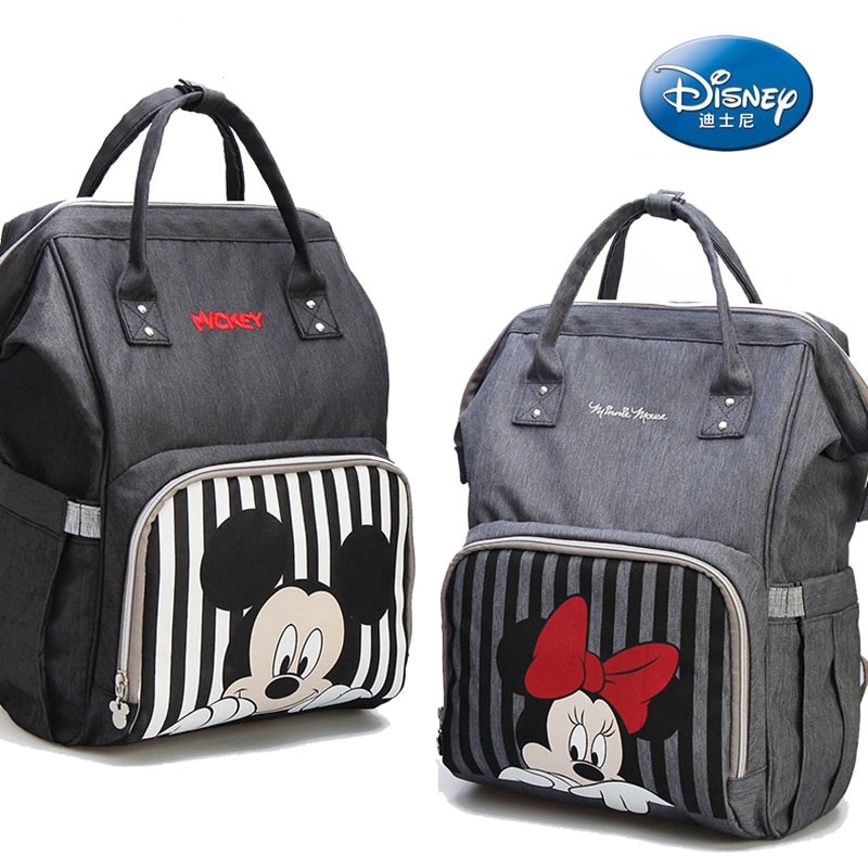 Original Disney Diaper Bag Backpack Bolsa Maternidade Waterproof Stroller Bag Usb Baby Bottle Warmer Mickey Minnie Travel Mummy Backpack Shopee Malaysia