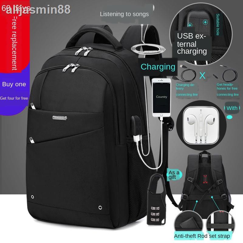 Hot Sale Backpack Men S Korean Version Of Rechargeable Leisure Business Computer Bag Student School Large Capacit1 Shopee Malaysia