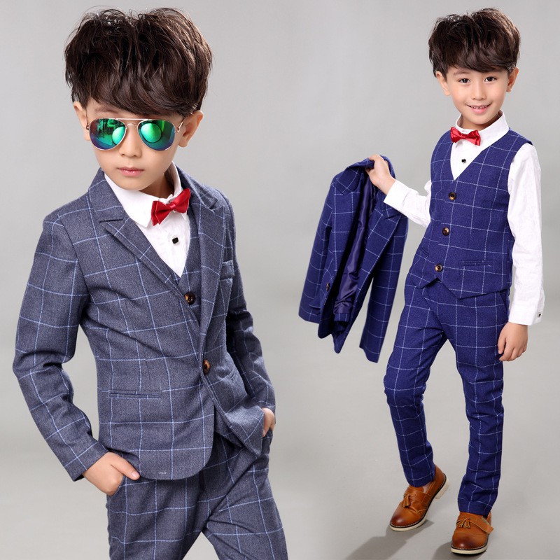 3 8 Years Oldflower Boys Formal Anzug Suit Kids Wedding Birthday Party Dress Blazer Vest Pants 3pcs Child Tuxedo Prom Pe Shopee Malaysia