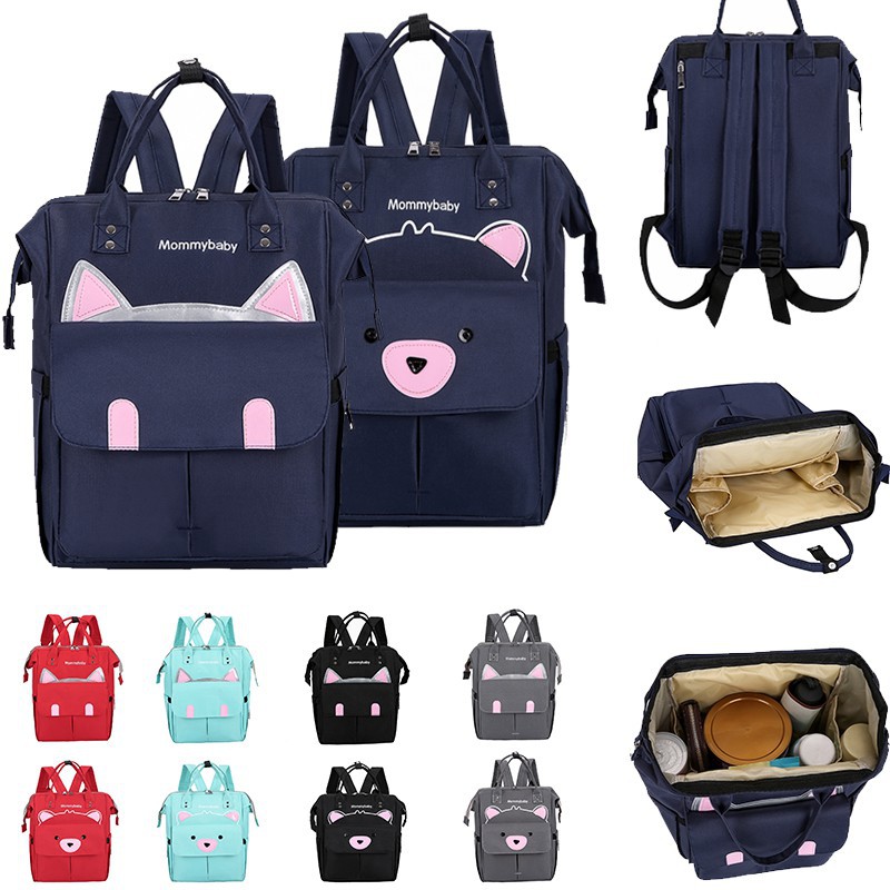 Diaper Bag Cute Cartoon Cat Ears Mummy Maternity Nappy Baby Bag Travel Backpack Shopee Malaysia