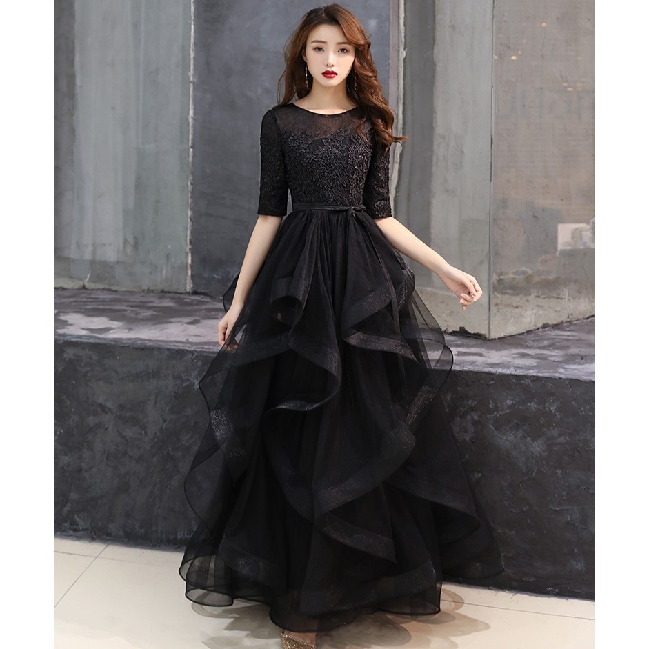 Trendy Dinner Dress Women Wedding Gown Party Club Banquet Event Maxi Dress Shopee Malaysia