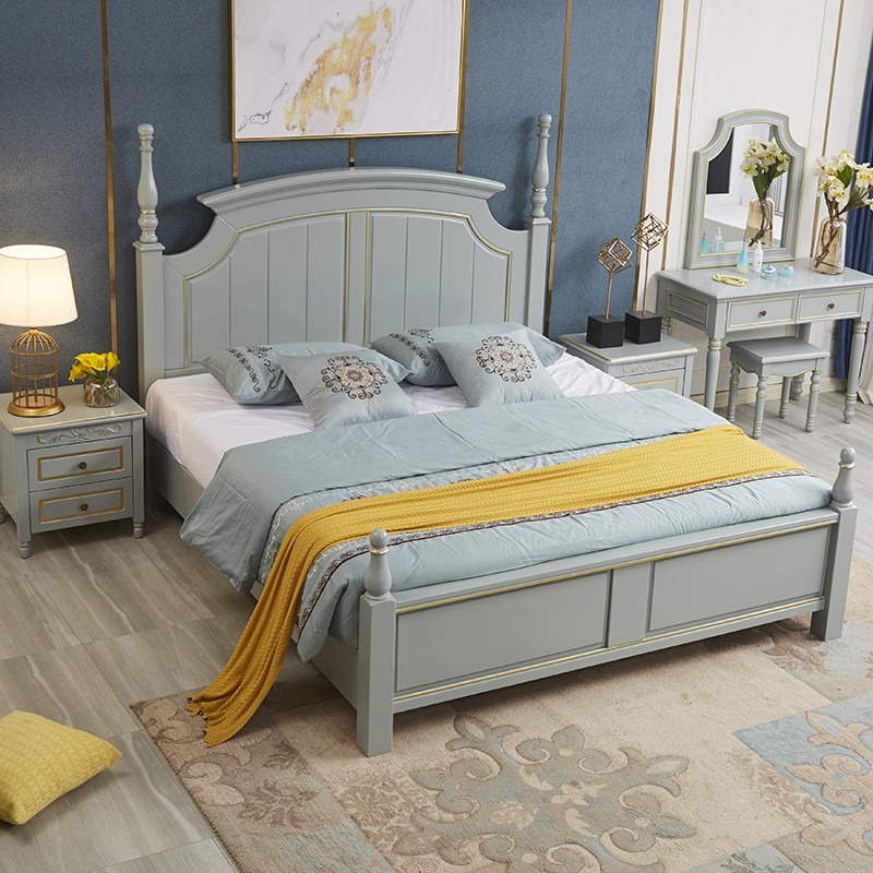 King Bed Classic American Solid Wood Bed Luxury Master Bedroom Furniture Princess Bed Shopee Malaysia