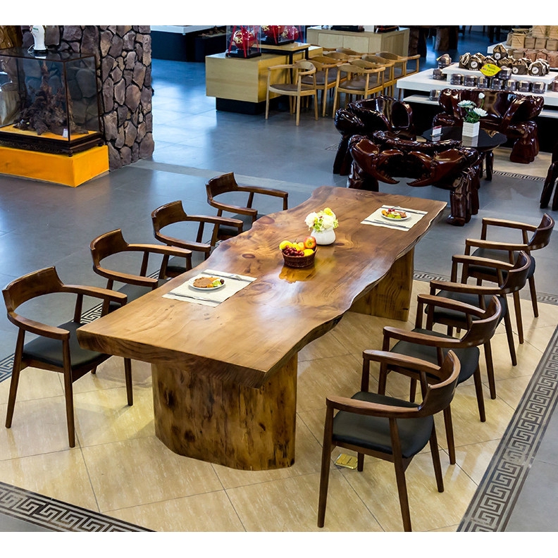 New Chinese Style Solid Wood Slab Tea Table Modern Minimalist Kung Fu Tea Table Creative Wood Tea Table And Chair Combin Shopee Malaysia