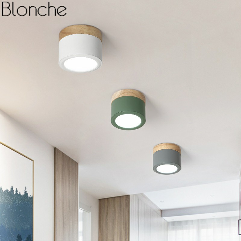 Modern Nordic Led Wood Ceiling Lights For Living Room Bedroom Porch Luminaire Shopee Malaysia