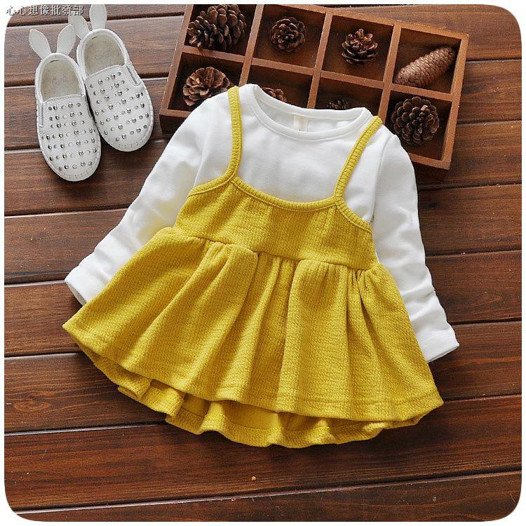 0 3 6 8 9 Months Baby Girl Children S Long Sleeve Dress 1 2 Years Old Half Baby Autumn Cotton Princess Skirt 0 3 6 8 9 Shopee Malaysia