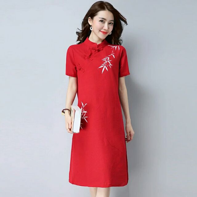 Women Dress Traditional Costumes Cheong Sam Dinner Dress Chinese New Year Wear Shopee Malaysia