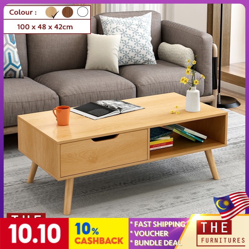 The Coffee Table Tea Table Nordic Modern Style 100x48x42cm Shopee Malaysia
