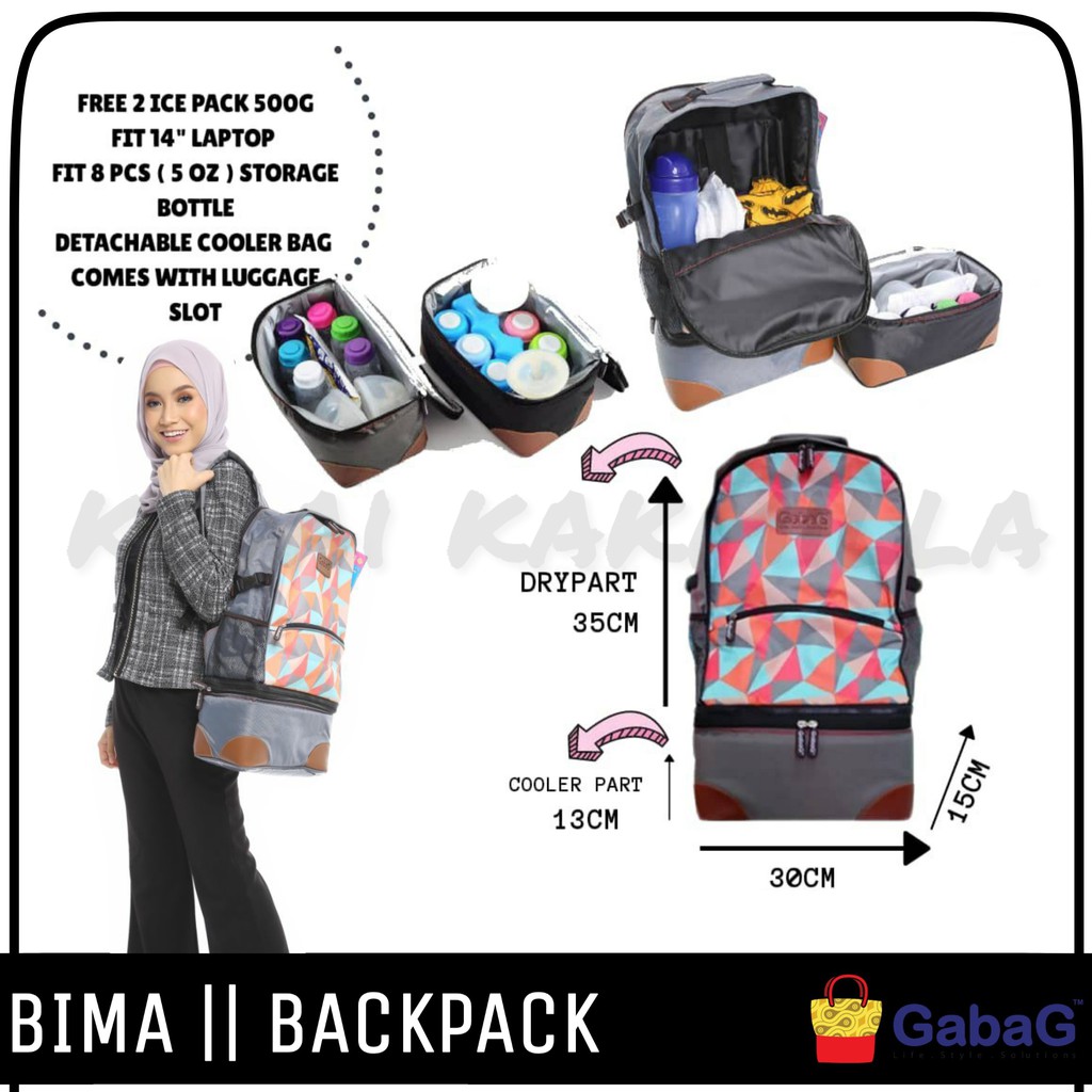 Gabag Bima Stock Limited L Backpack Radja Bima Cooler Bag Free 2 Ice Gel Pack Shopee Malaysia