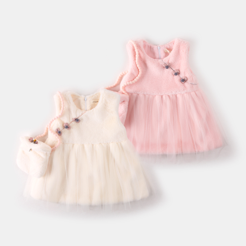 Thickened Cheongsam Skirt Girl Dress Girl Baby Winter Dress Plush Chinese Style Children S Dress Girl Autumn And Winter Yarn Skirt Shopee Malaysia