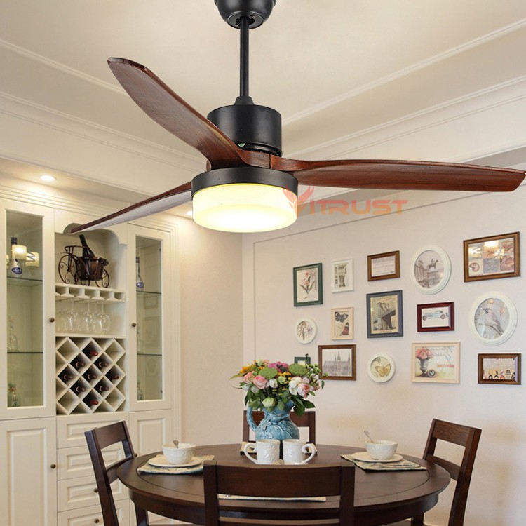Modern Village Ceiling Fan With Led Light 52 Inch Minimalist Dining Room Fan Shopee Malaysia
