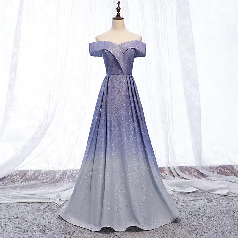 S 3xl Pastel Lavender Purple Off Shoulder Glitter Evening Bride Wedding Reception Dinner Prom Maxi Ballroom Dress Gown Shopee Malaysia