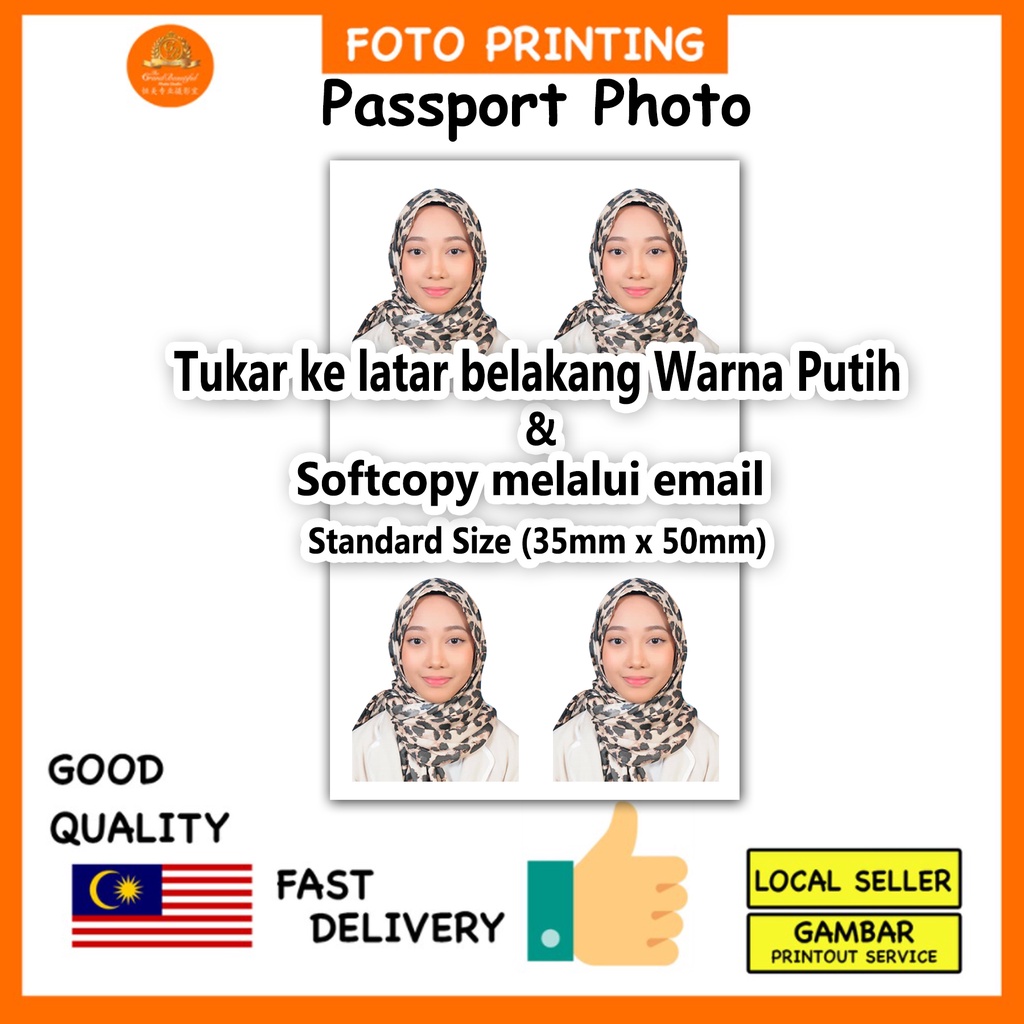 Panduan gambar passport (untuk pelajar sahaja). Passport Malaysia Size