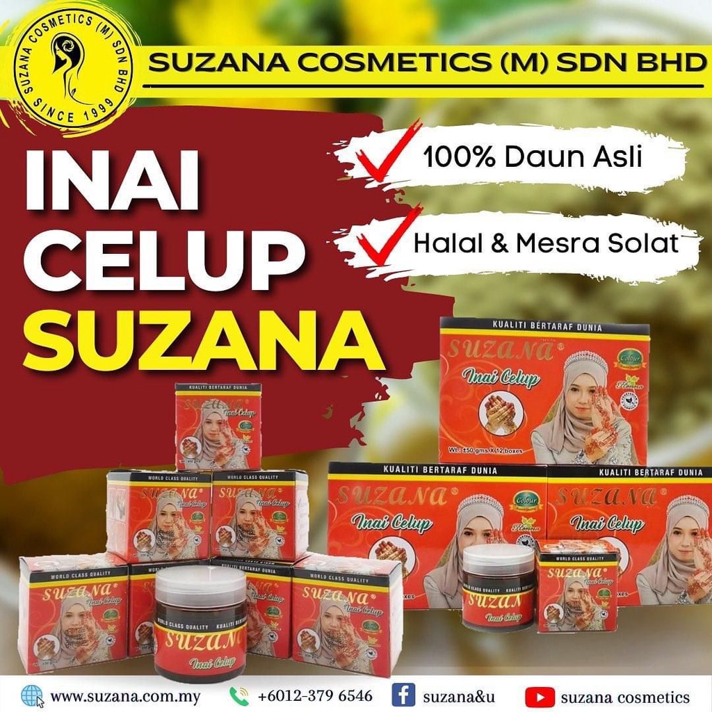 Inai kuku sahara viral peel off/halal sah solat #seehere. Buy Suzana Inai Celup 20g 50g Seetracker Malaysia