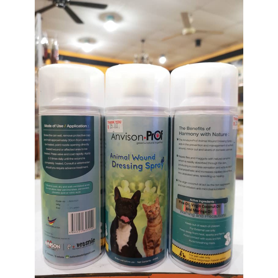 Pet Product Anvison Wound Dressing Spray 400ml Shopee Malaysia