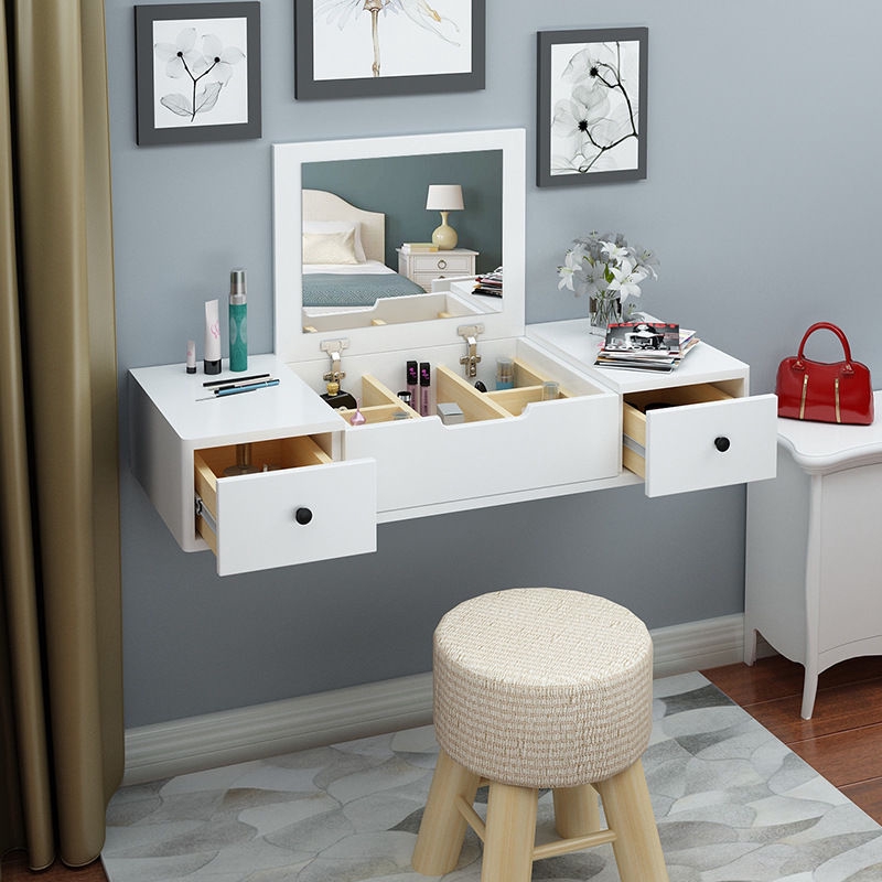 Wall Mounted Dresser Small Type Dressing Table Simple Bedroom Flip Makeup Desk Bedside Mini Hanging Wall Dressing Cabinets Shopee Malaysia