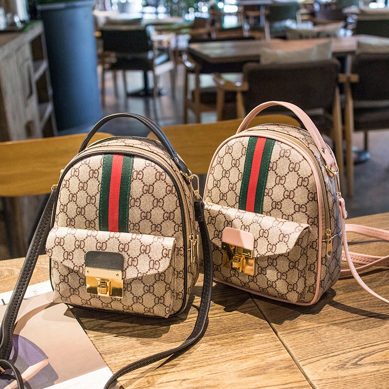 Ready Stock Mini Gd Brown Star Backpack Beg Casual Bag Sling Bag Shoulder Bag Women Fashion Backpack Women Backpacks Casual Backpacks Bagpack Sling Bag Sling Shoulder Crossbody Beg Packs Beg Wanita
