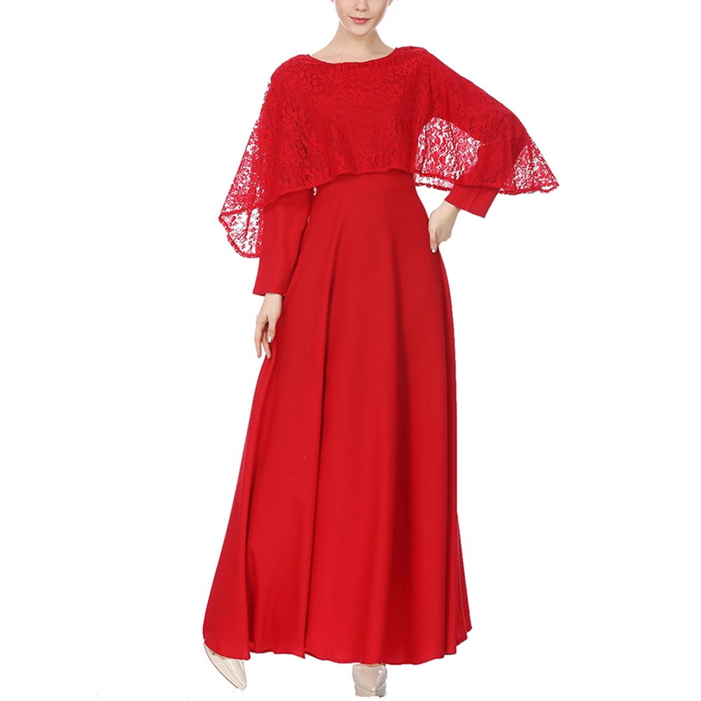 Women Birthday Party Wrap Muslim Party Robe Gown Long Dress Shopee Malaysia