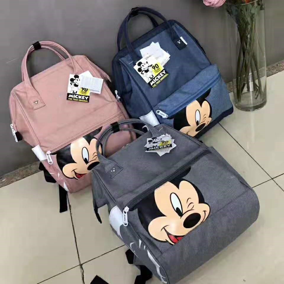Disney Mickey Mouse Backpack Multi Function Large Capacity Backpack Diaper Bag Waterproof Men Women Shopee Malaysia