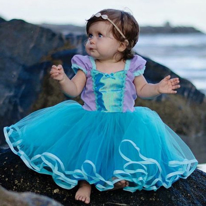 Little Ariel Mermaid Dress For Toddler Infant Princess Cosplay Costumes Birthday Party Dress Kids C32222ch Shopee Malaysia