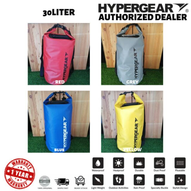 Hypergear Waterproof Dry Bag 30 40 Liter Original 1 Year Warranty Malaysia Shopee Malaysia
