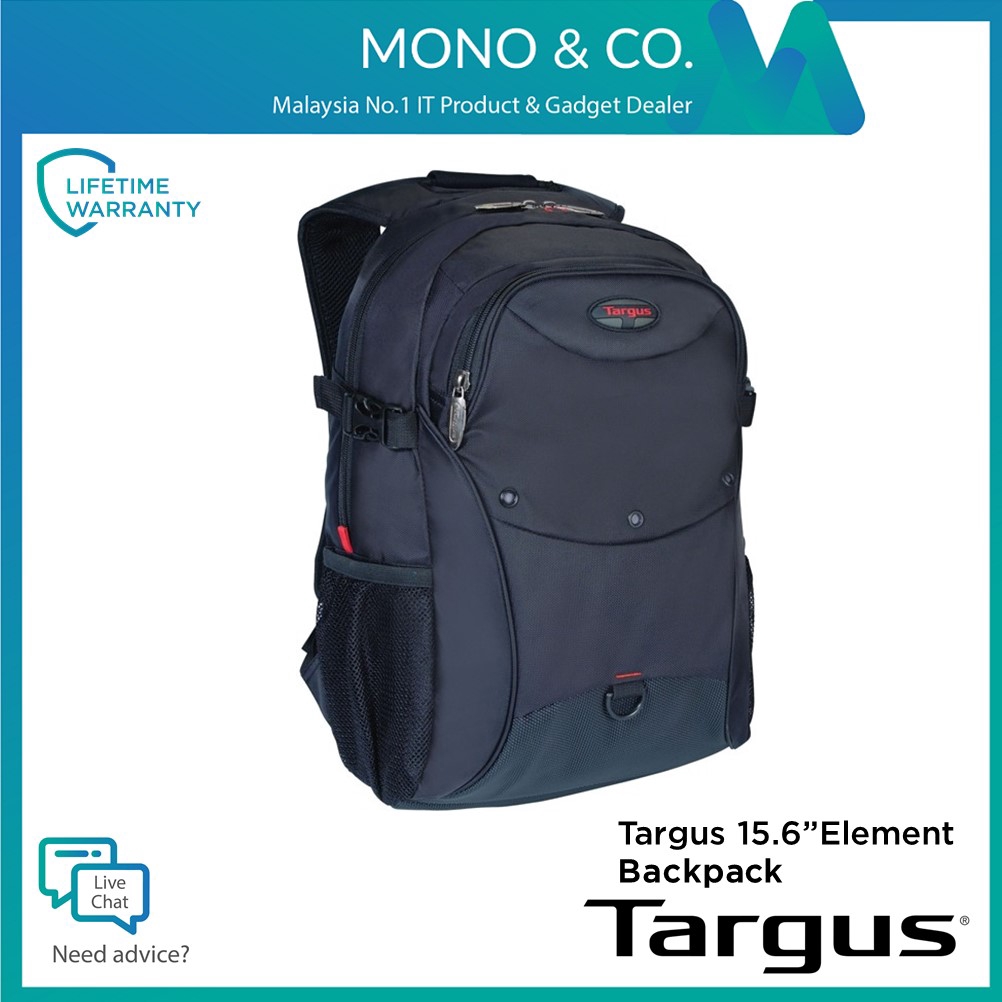 Targus 15 6 Element Laptop Backpack Notebook Bag Compact Lightweight Built In Rain Cover Tsb227ap 70 Shopee Malaysia