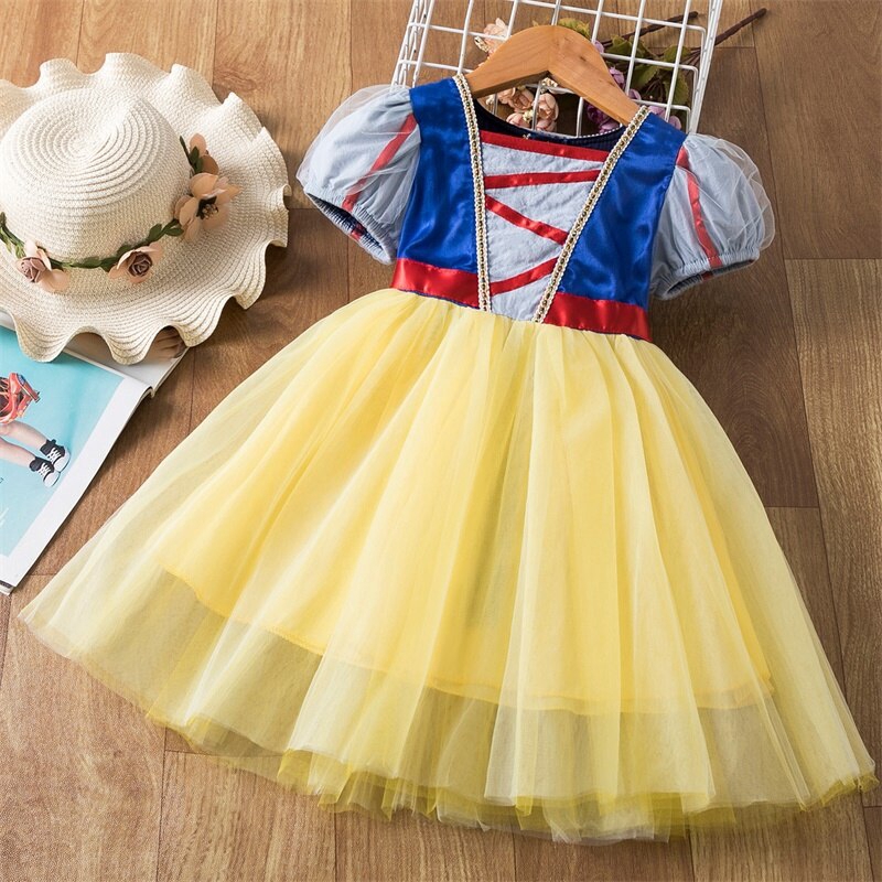 Summer Kids Dresses For Girls Snow White Anna Elsa Princess Dress Sequins Halloween Party Cosplay Costume Anniversary Vestidos Shopee Malaysia