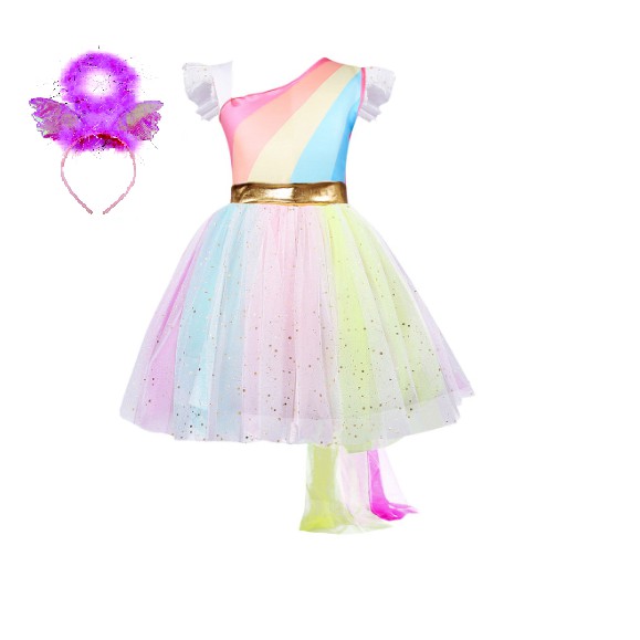 Kame Dress Kids Sleeveless Unicorn Princess Dress Princess Dress Sleeveless Dress Unicorn Dress Birthday Party Dress Costume With Headband H003 Shopee Malaysia