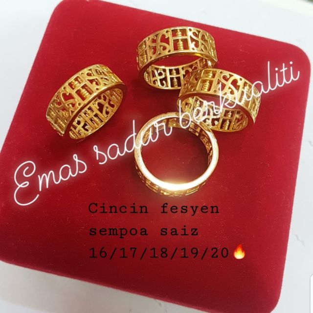 Menjual barang kemas baru pada harga mampu. Cincin Fesyen Sempoa Emas Bangkok Murahhhhh Ada Cop 9i6 Shopee Malaysia
