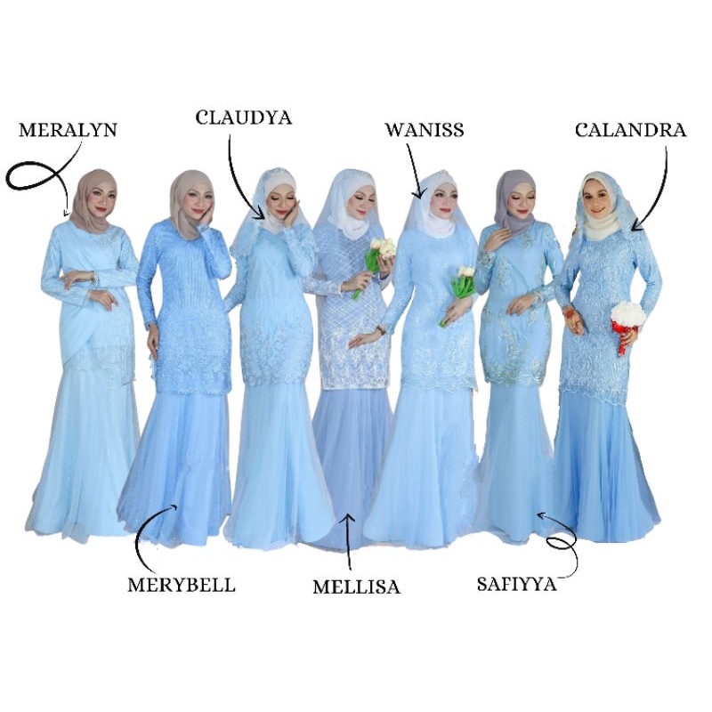 Shop a wide array of baju nikah baby blue online at lazada malaysia | ✓free shipping ✓lowest price ✓hot deals. Koleksi Baju Nikah Tunang Design Baju Kurung Moden Baby Blue Series Shopee Malaysia