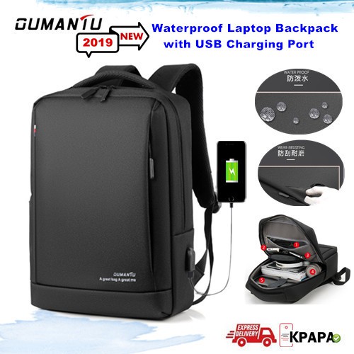 Oumantu Business Waterproof Bag Backpack Begpack Laptop Bagpack Computer Bag Beg Galas Belakang For Men Women College Shopee Malaysia