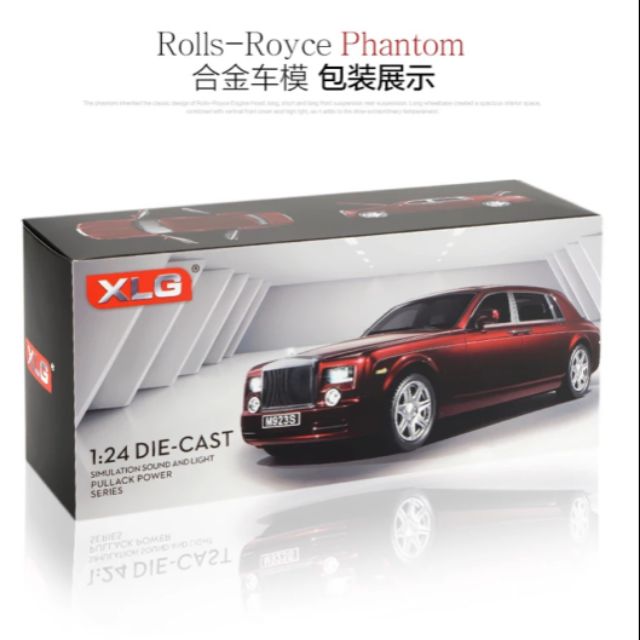 Xlg Rolls Royce Phantom 1 24 Die Cast Model With Light Sound