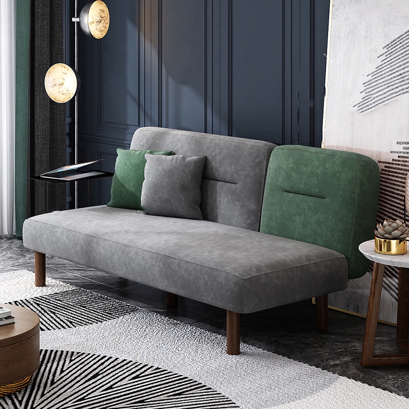 Living Room Furniture Nordic Solid Wood Fabric Sofa Modern Simple Italian Simple Folding Multifunctional Sofa Bed Shopee Malaysia
