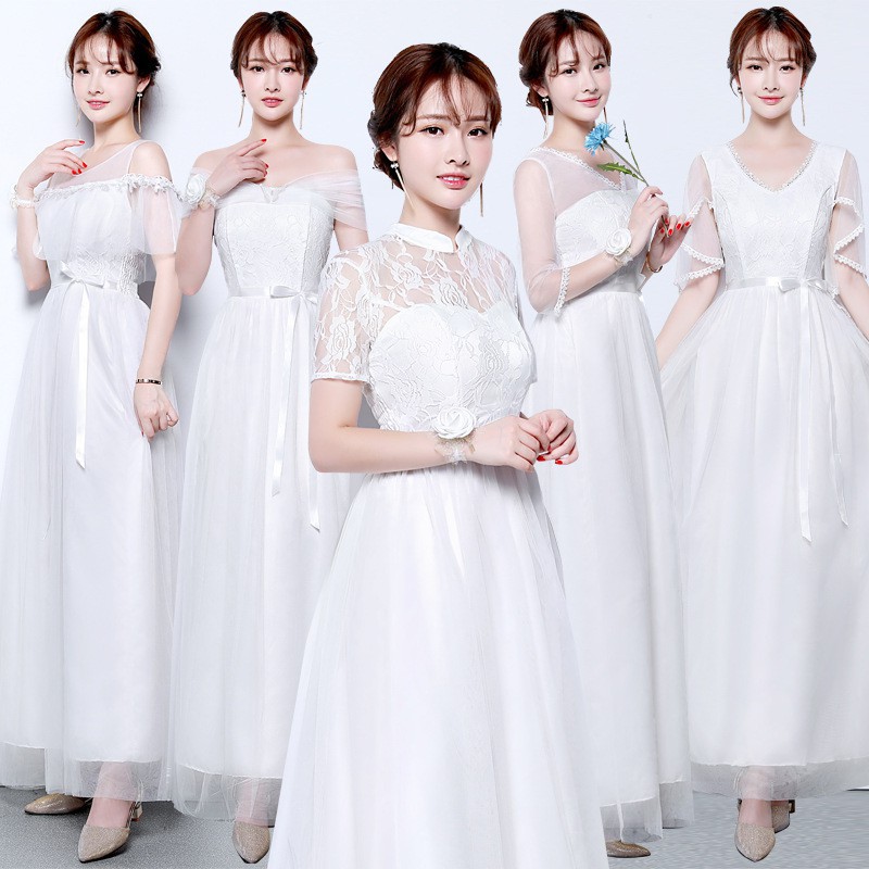 Plus Size Bridesmaid Dresses Maxi Dresses Wedding Dresses Korean Style White Shopee Malaysia