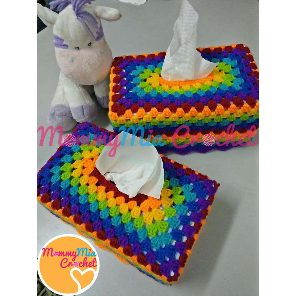 Ukur tapak kotak tisu anda (lebar x panjang) dan kait sejumlah chain. Sarung Kotak Tisu Kait Crochet Tissue Box Cover Shopee Malaysia