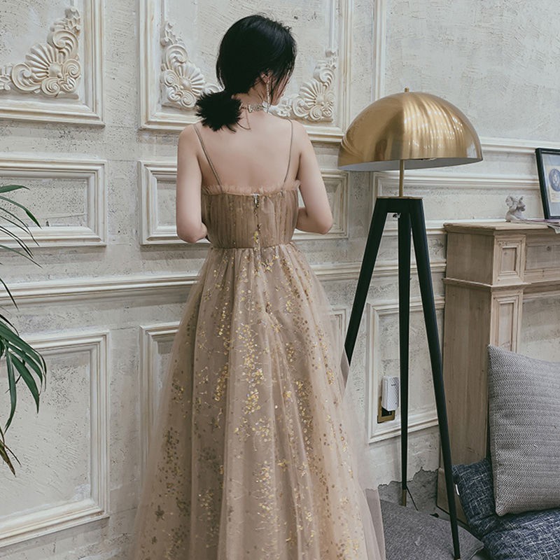 Halter Evening Dress Banquet Birthday Party Dinner Dress Ladies Dress Shopee Malaysia